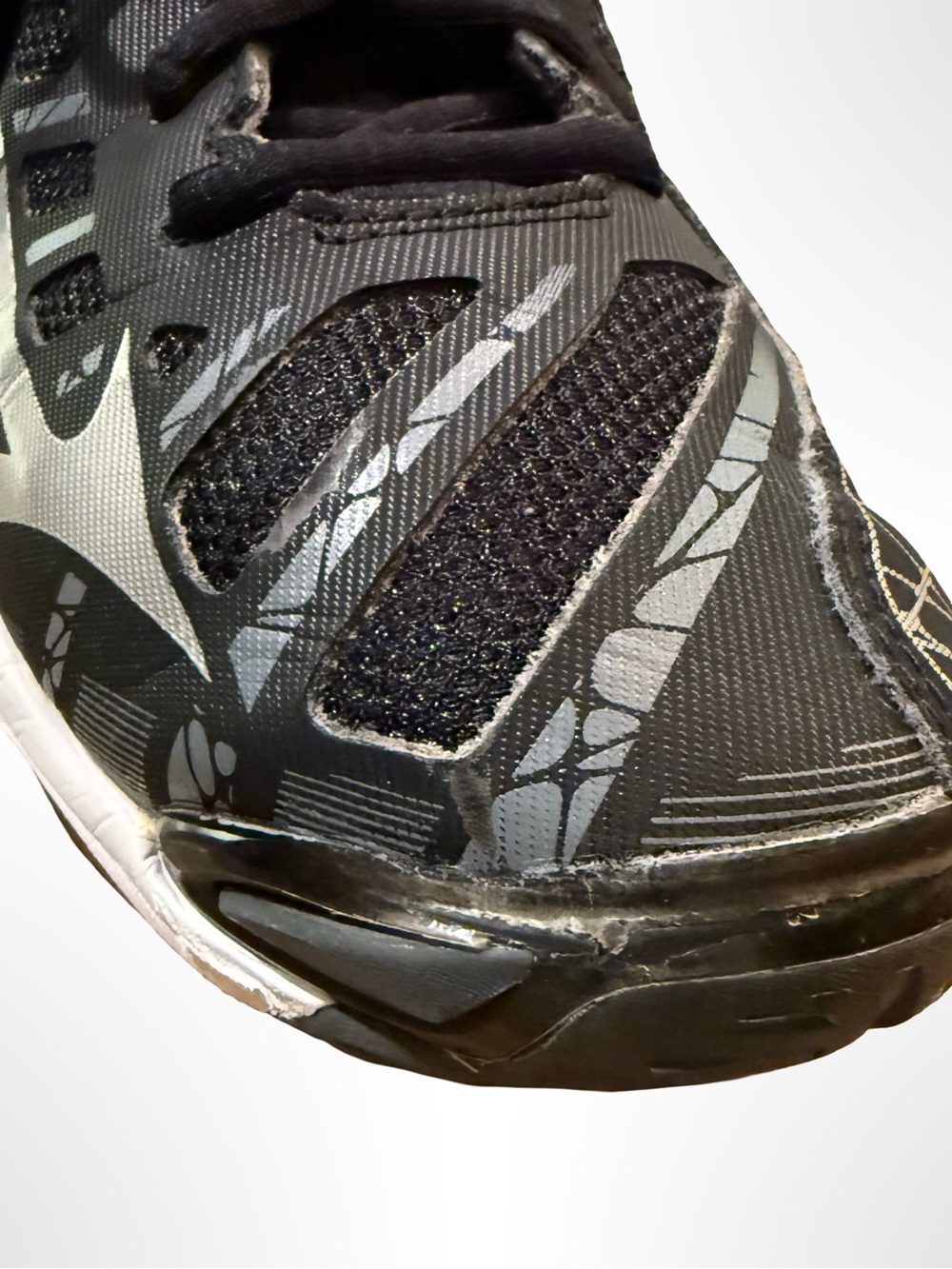 Mizuno Wave Voltage Volleyball Court Shoes Women's 8.5 Black Silver Lightweight - Picture 9 of 9
